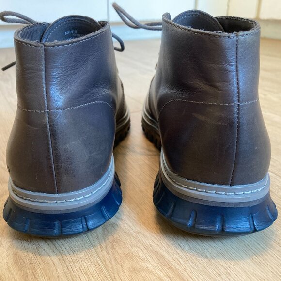 Cole Haan - Men's Grey Leather ZeroGrand Chukkas - Size US 11M - Picture 3 of 11